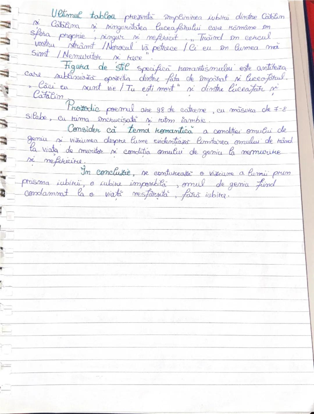 # Luceafărul
# de Mihai Eminescu
~eseu~

Romantismul este o miscare literară apărută la sfârşitul
secolului al XVIII-lea, caracterizată prin
