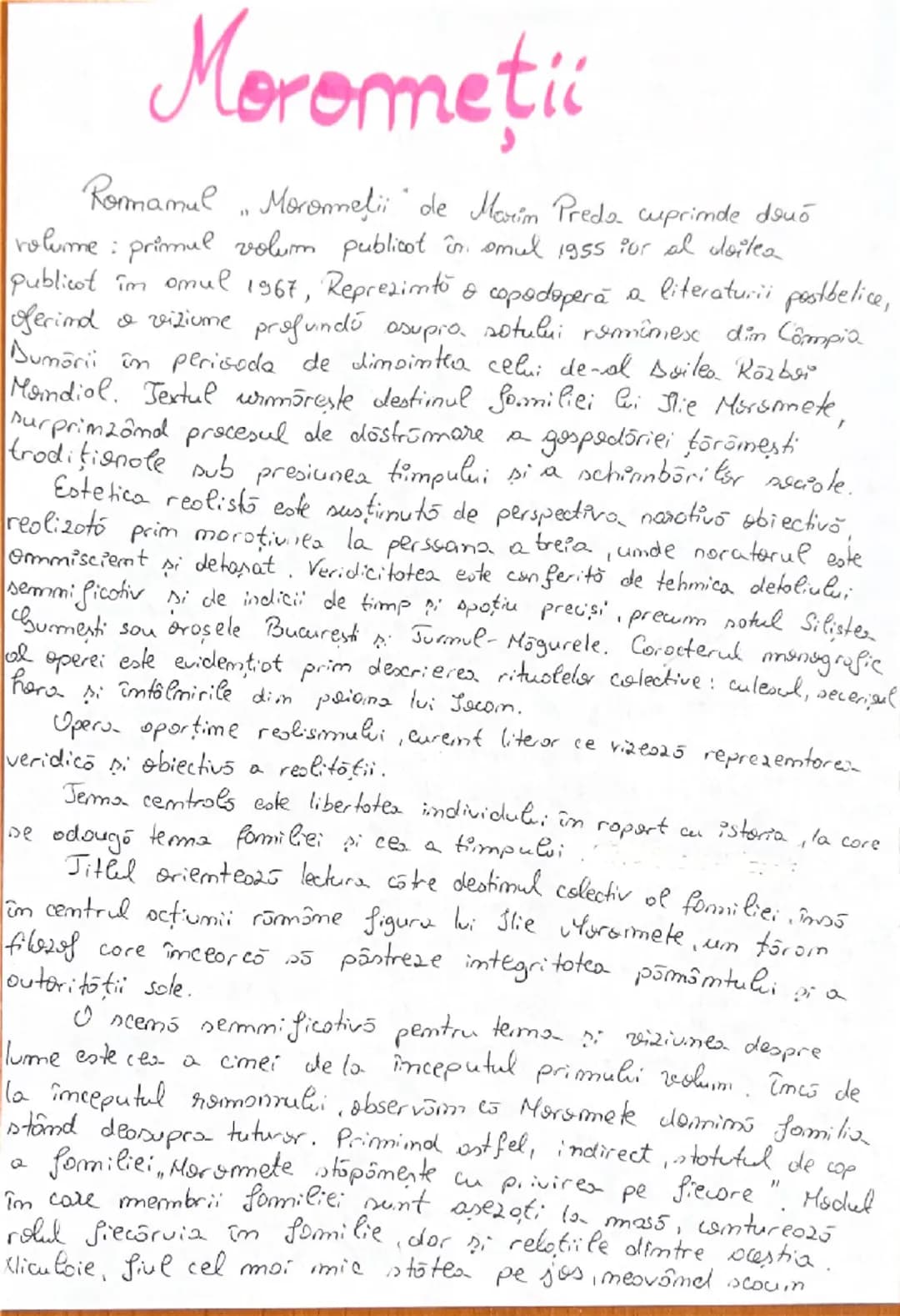 # Moromeții

Romamul „Moromeții” de Maxim Preda cuprinde două
volume: primul volum publicat în omul 1955 ior al doilea
publicat îm omul 1967