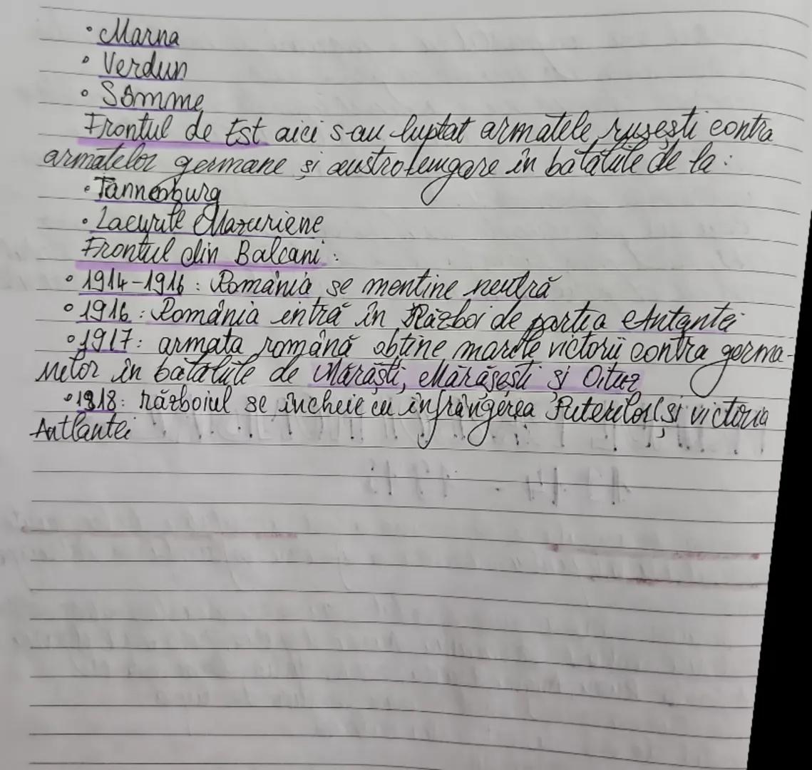 30.01.2025
PRIMUL RĂZBOI MONDIAL
1914 - 1918
Cauza principală a războiului a fost rivalitatea dintre marite
puteri ale lumii pentru teritori