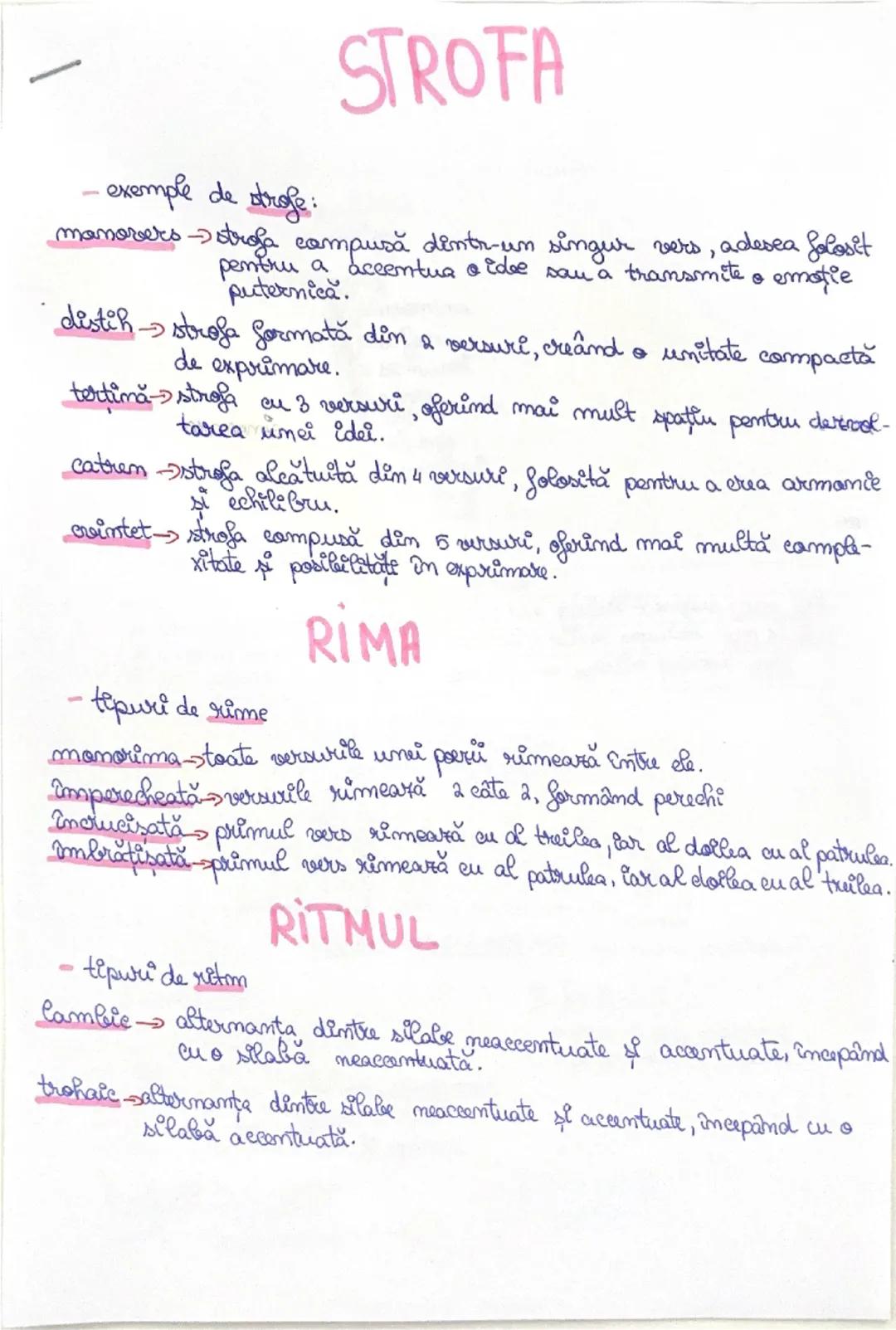 Înțelegerea Strofei, Rimei și Ritmului