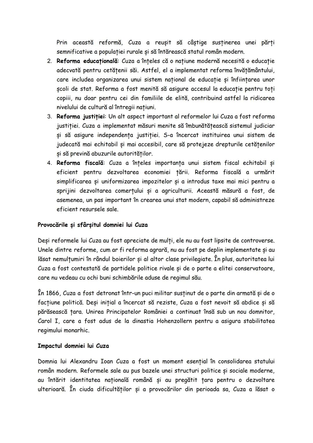 # Domnia lui Alexandru Ioan Cuza și reformele sale

Alexandru Ioan Cuza este una dintre cele mai importante figuri din istoria modernă a
Rom