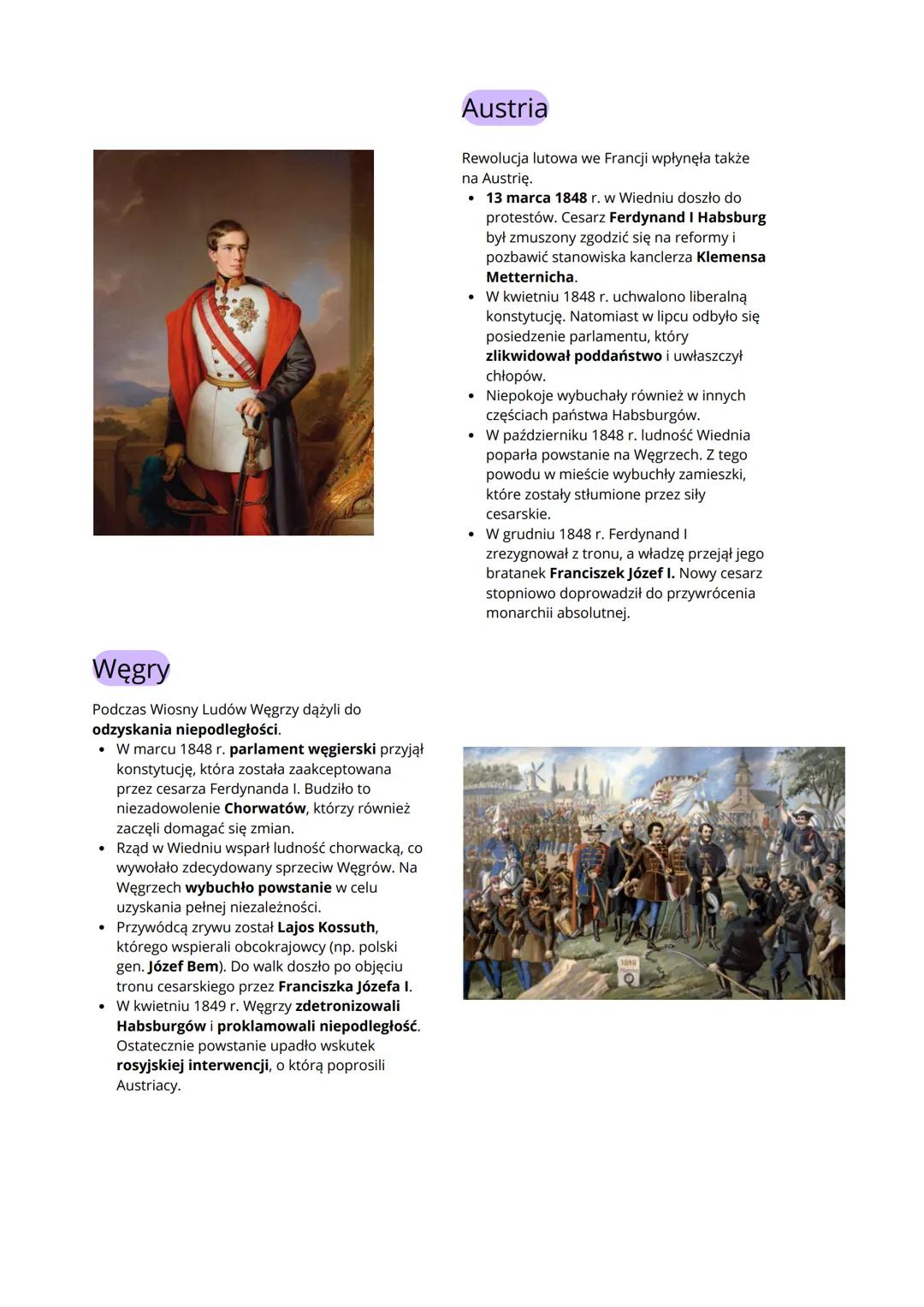 # Wiosna ludów

## Przyczyn Wiosny Ludów

- zła sytuacja najniższych grup społecznych
  - wywołana m.in. klęskami głodu, złymi
  warunkami p