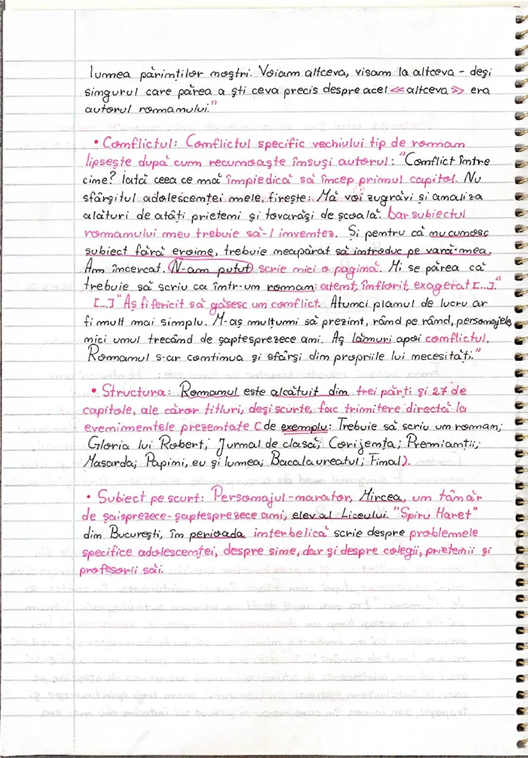 --- OCR Start ---
Romamul adolescemtului miop
Autorul: Mircea Eliade.
de Mircea Eliade
• Titlul operei: Romamul adolescentului miop ( titlu 