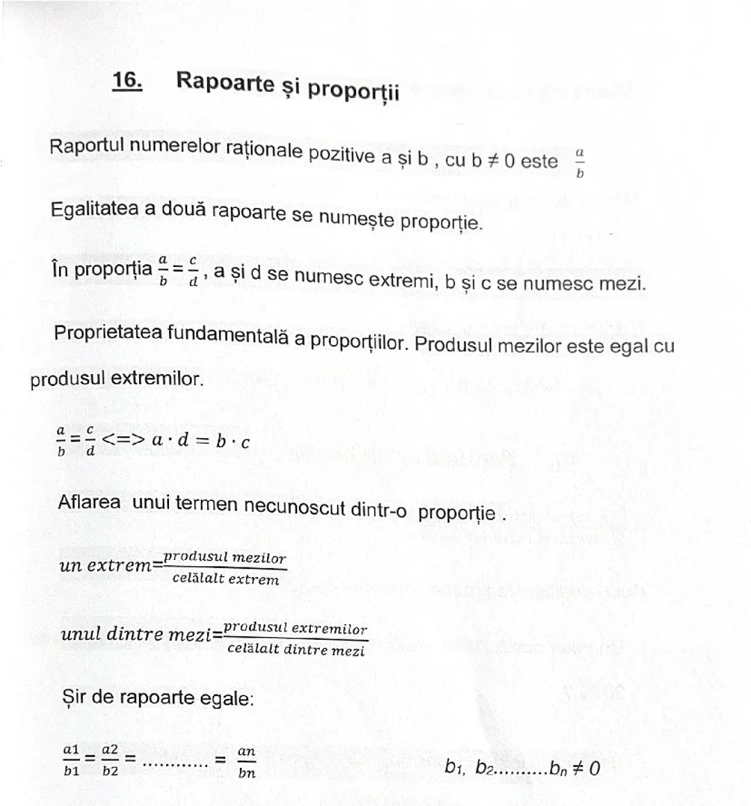 Rapoarte si proportii