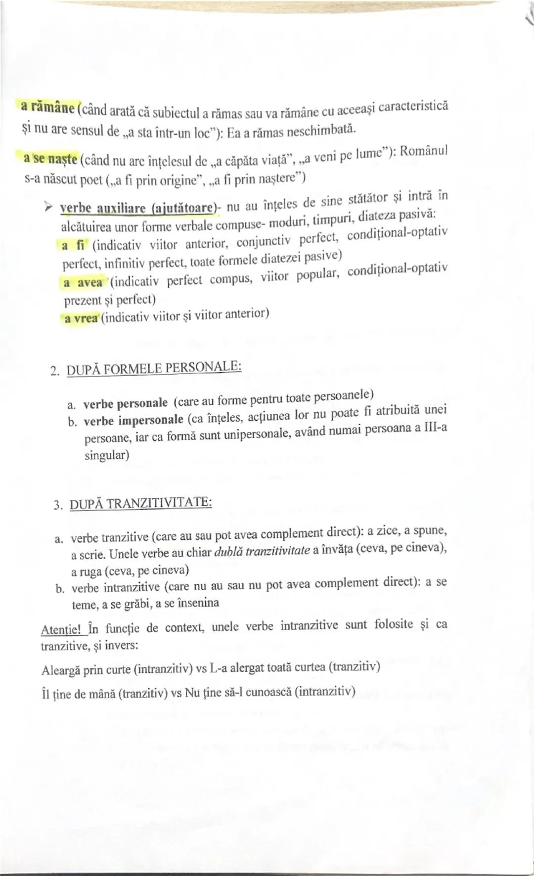 VERBUL

Definiție: Verbul este partea de vorbire flexibilă care exprimă acțiunea,
existența, starea, trebuința, necesitatea sau dorința: a m