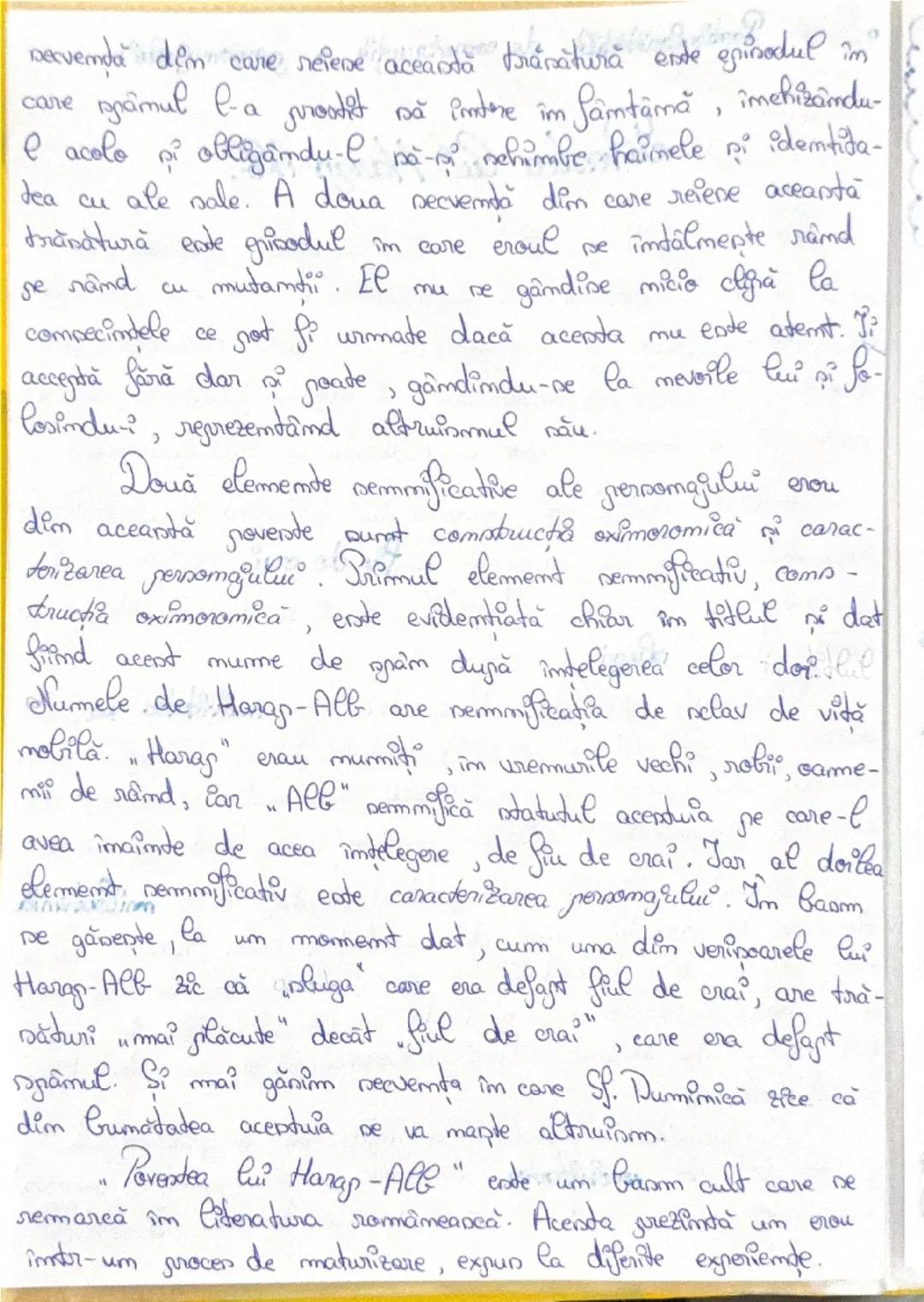 Statut social:
→imerfit: fou de crai;
-> final: slugă;

Statutul soihologic
• maivitatea:
-s mu ora îmea cont,
-> meexperimentat;
suivilegia