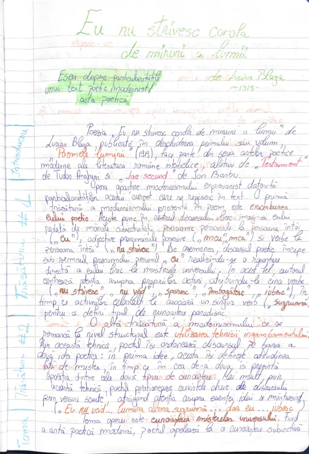 # Eu

u nu strivesc carola.

Spade minuni a durmü

Eseu desse pashewlaritatile
unui text poetic modernist/
anta poetica

de Arcian Blaga

13