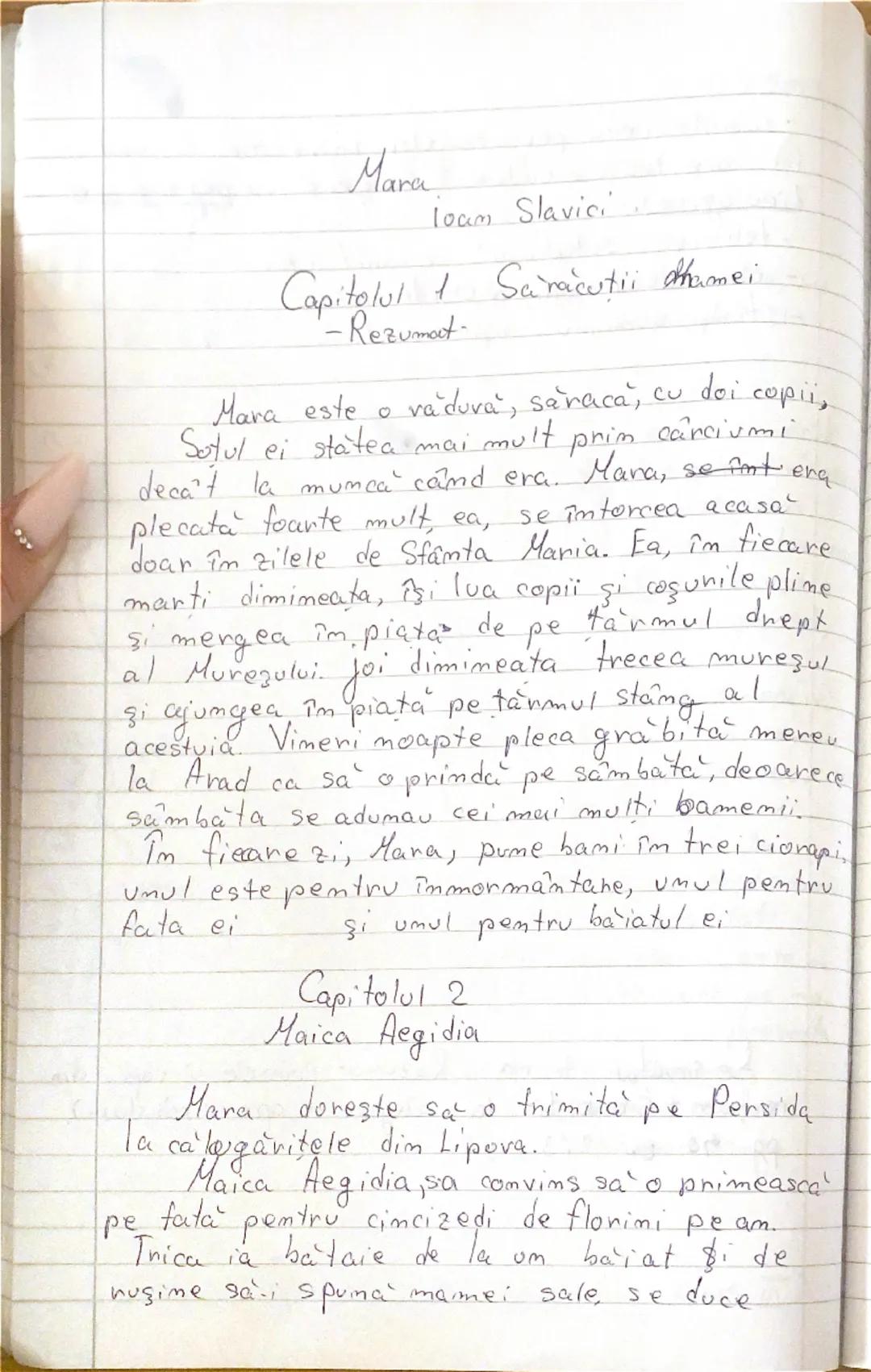 Mara
loam Slavici.

Capitolul 1 Sarăcuții dhamei
-Rezumat

Mara este o văduvă, săracă, cu doi copii,
Sotul ei stătea mai mult prim cârciumi
