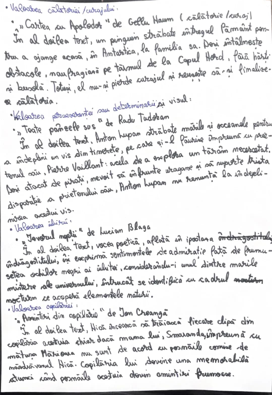 --- OCR Start ---
Exg/suliactul I A
Asociere
Valoare dragostea Pata de matură:
• Erus ni Valea Recunostintei" de Alec Bla Blenche:
În al doi