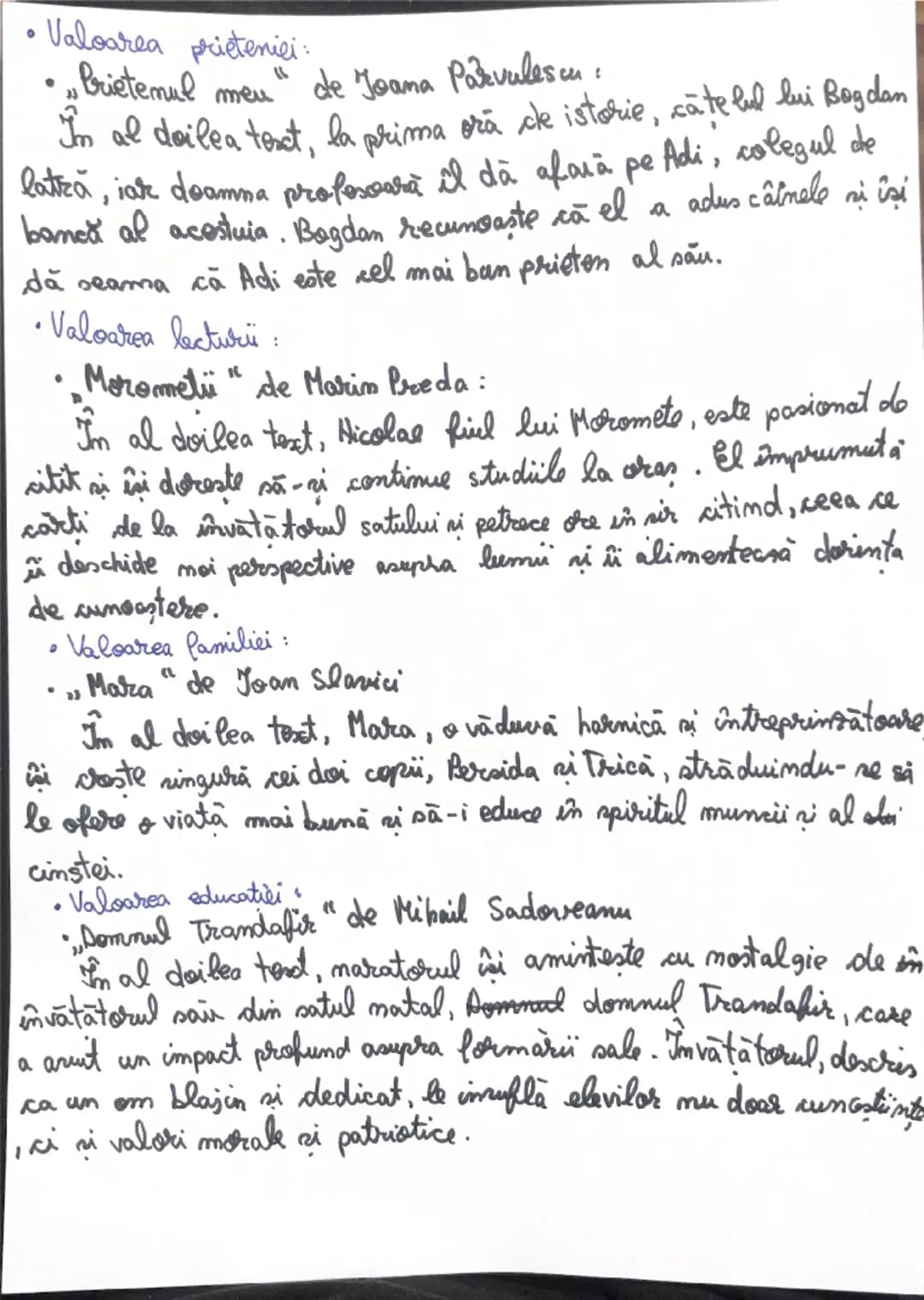 --- OCR Start ---
Exg/suliactul I A
Asociere
Valoare dragostea Pata de matură:
• Erus ni Valea Recunostintei" de Alec Bla Blenche:
În al doi