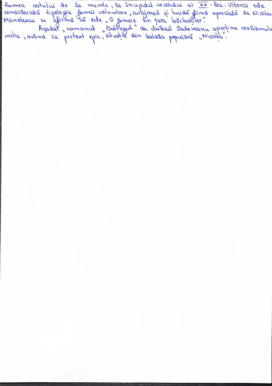 # Baltagul

Mihail Sadoveamu

„Baltagul" de Mihail Sadoveamu a fost publicat ám amul 1930, am peri-
oada imterbelică. Opera aparține curentu