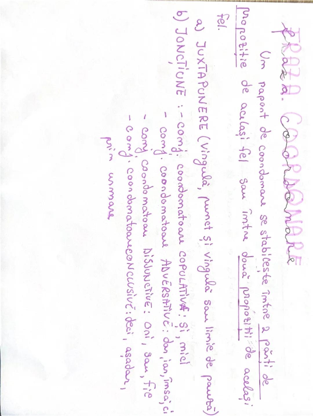 Notițe pentru Română Clasa a VIII-a