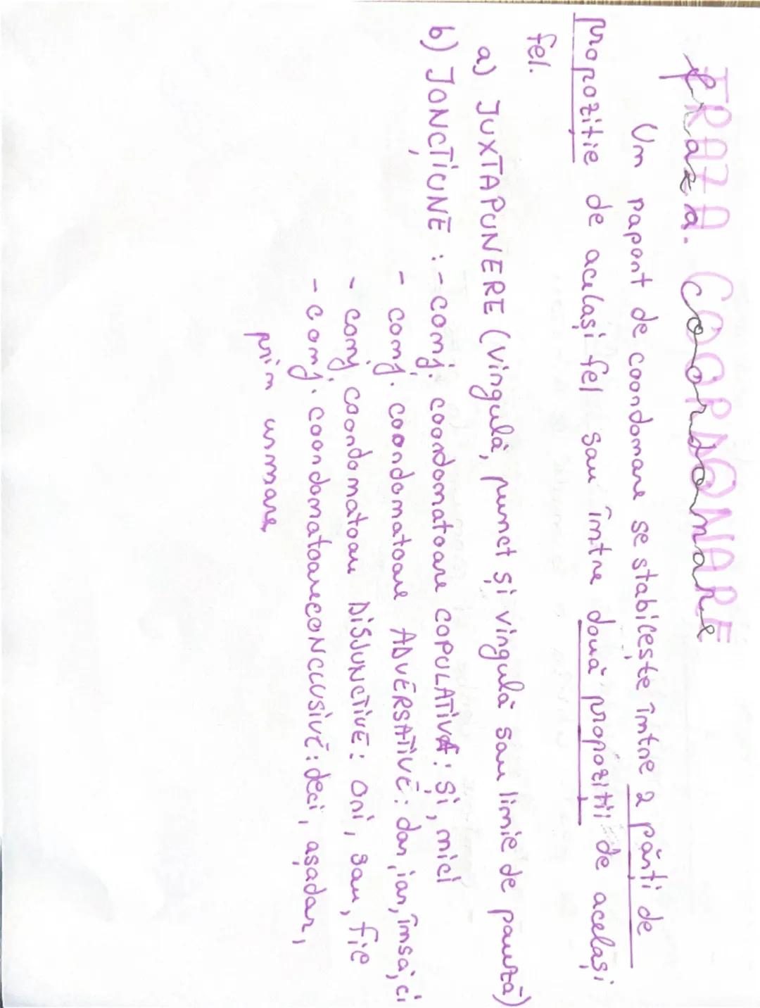 --- OCR Start ---
FRAZA. COORDQNARE
Um papant de coondomare se stabileşte între 2 panti de
propozitie de acelaşi fel Sau între două propozit