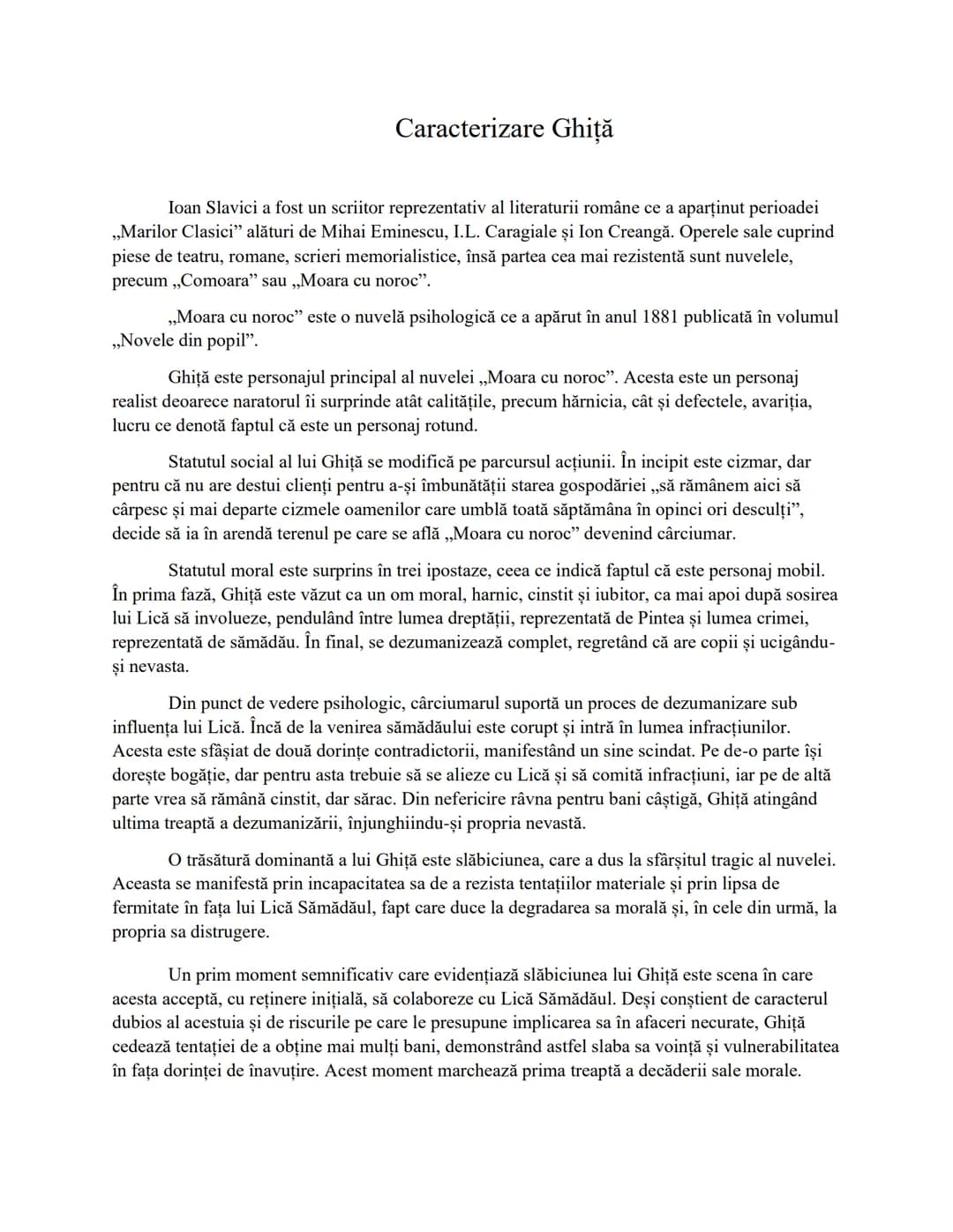 --- OCR Start ---
Titlul reprezintă eticheta semantică a textului. Din punct de vedere morfologic, titlul
nuvelei, Moara cu noroc" este alcă