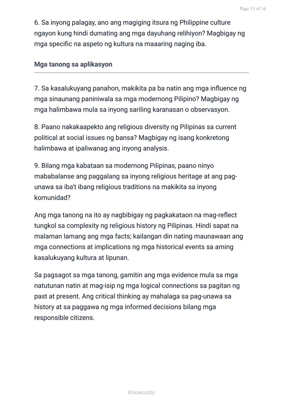 Mga Katutubong Paniniwala at Paglaganap ng Kristiyanismo at Islam
Pag-aaral sa mga sinaunang paniniwala at
pagdating ng mga relihiyon
Mga La