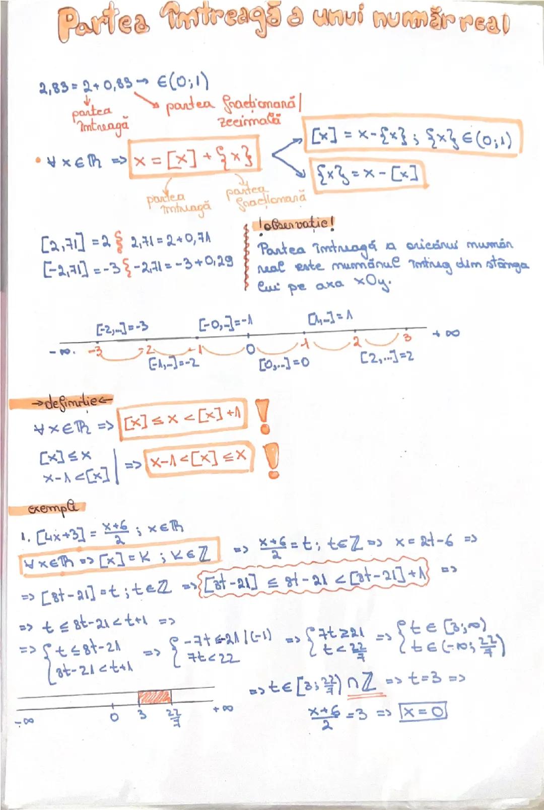 Partea întreaga a unui număr real 