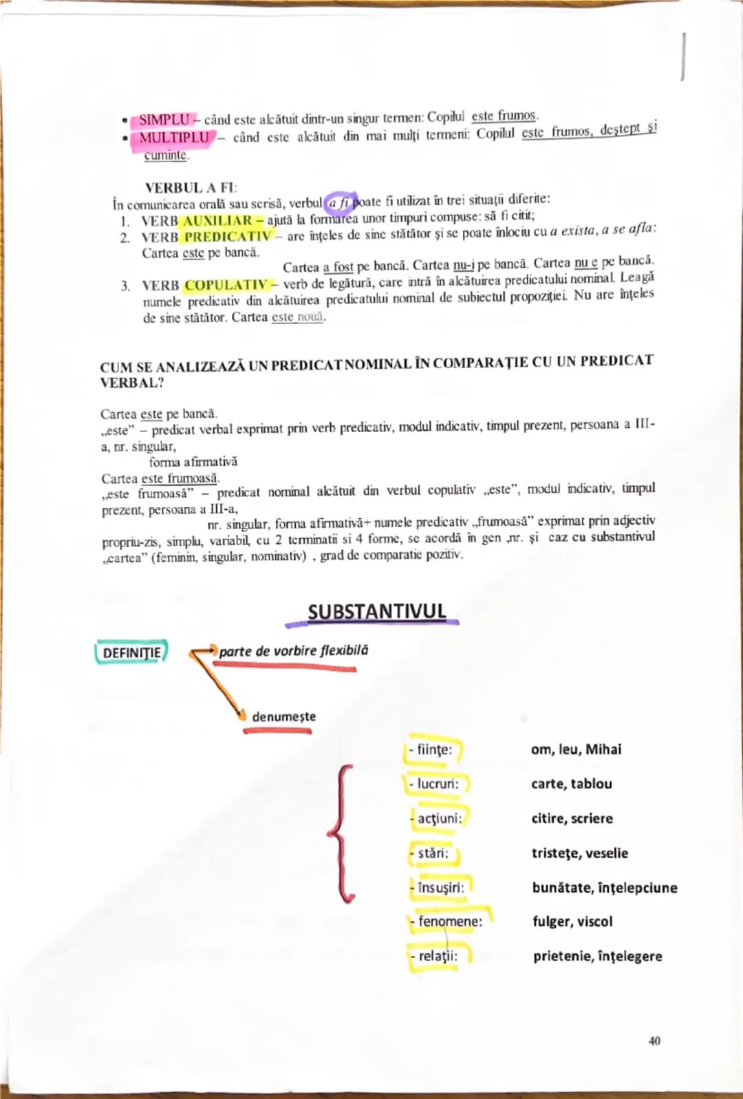 --- OCR Start ---
SIMPLU - când este alcătuit dintr-un singur termen: Copilul este frumos.
MULTIPLU - când este alcătuit din mai mulți terme