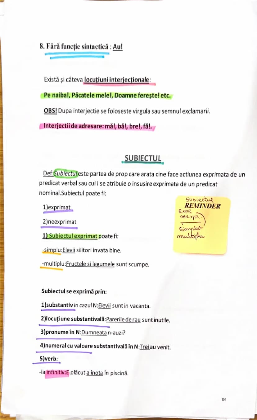--- OCR Start ---
SIMPLU - când este alcătuit dintr-un singur termen: Copilul este frumos.
MULTIPLU - când este alcătuit din mai mulți terme