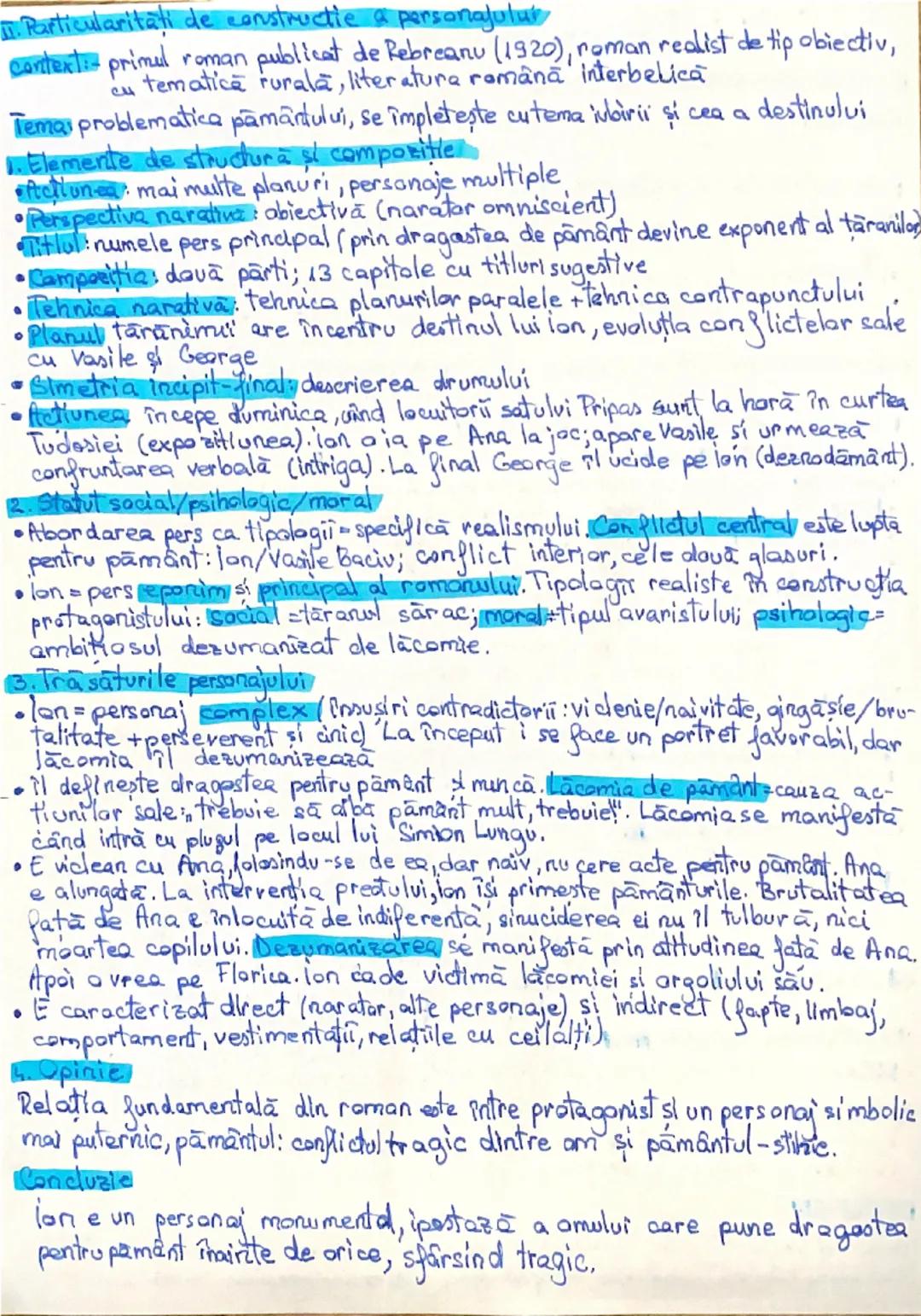 ## Ion - Liviu Rebreanu

I. Tema și viziunea despre lume

Context: - primul roman publicat de Rebreanu (1920), roman realist de
tip obiectiv
