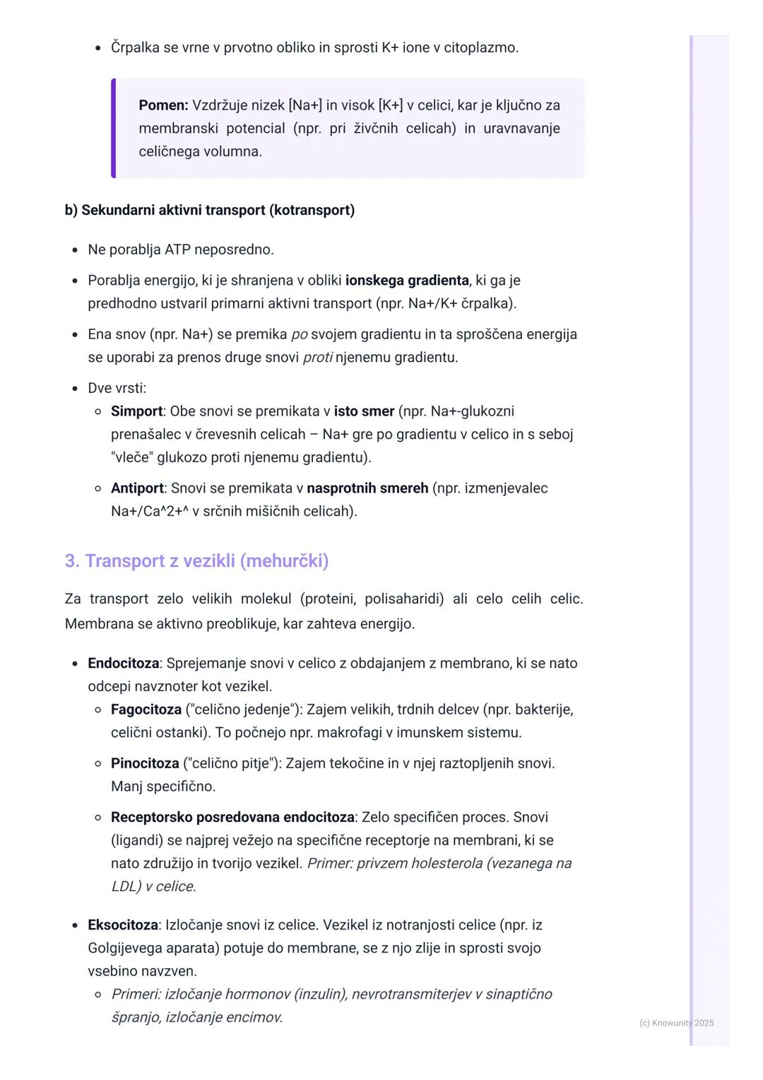 # Celični transport

Uvod v celični transport

Celična membrana ni samo meja celice, ampak je selektivno prepustna
(semipermeabilna) bariera