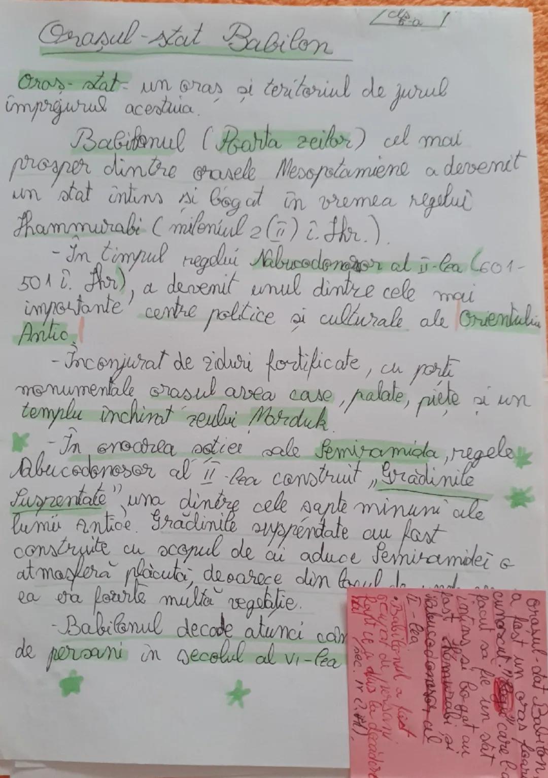 Oraşul-stat Babilon
La
Oras stat - un oras si teritoriul de jurul
împrejurul acestuia.
Babibonul (Parta zeilbr) cel mai
prosper dintre casel