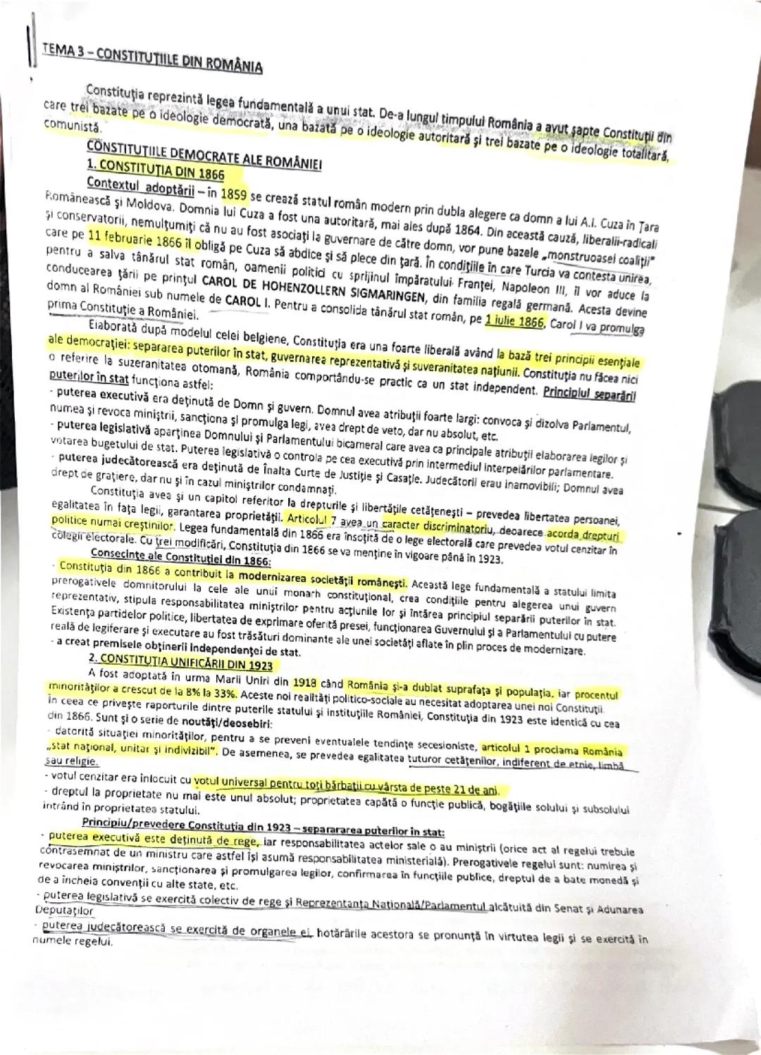 Constitutiile din Romania