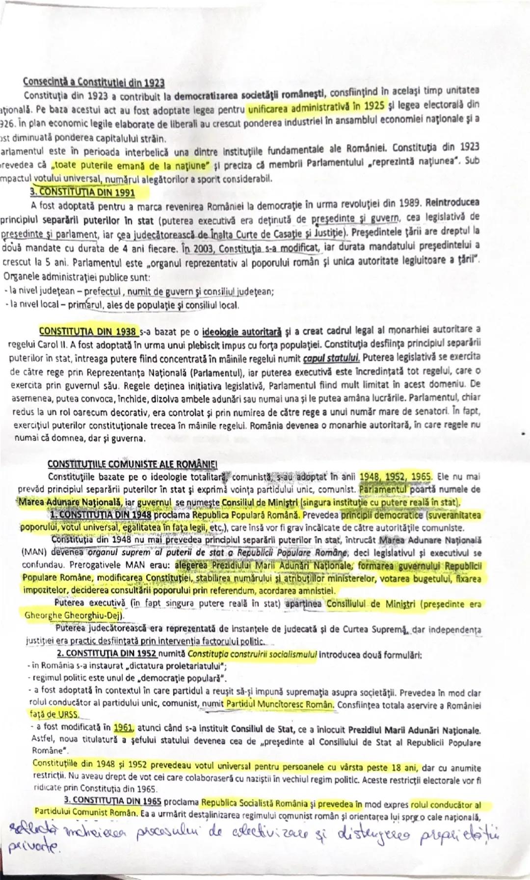 # TEMA 3 - CONSTITUŢIILE DIN ROMÂNIA
Constituţia reprezintă legea fundamentală a unui stat. De-a lungul timpului România a avut şapte Consti