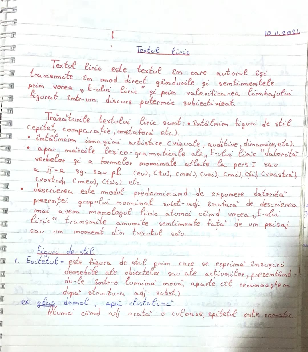 Textul liric 