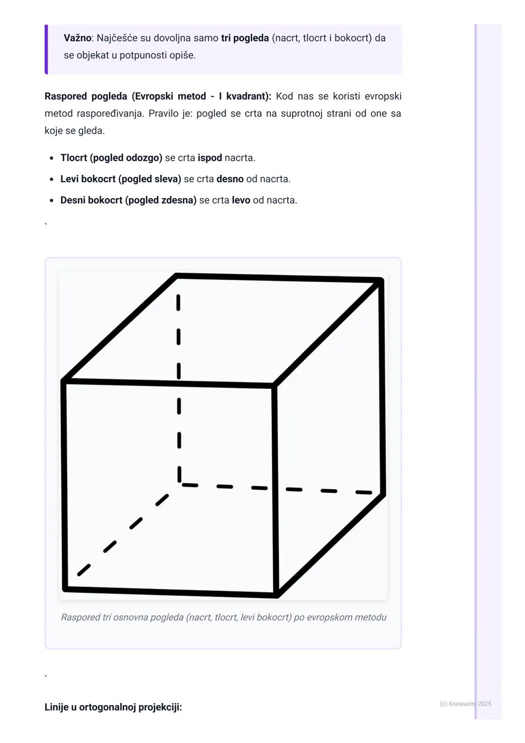 # 1.2. Ortogonalna i izometrijska
projekcija

Uvod u projekcije

Projekcija je način na koji predstavljamo trodimenzionalne (3D) objekte na
