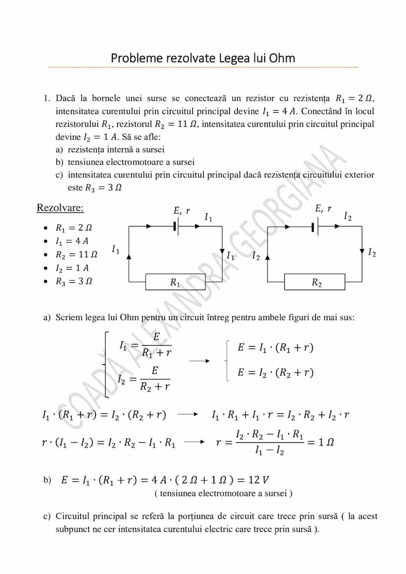 --- OCR Start ---
Rezistenţa unui conductor
Experimental se constată că valoarea rezistenței unui conductor omogen, liniar, la
temperatură c