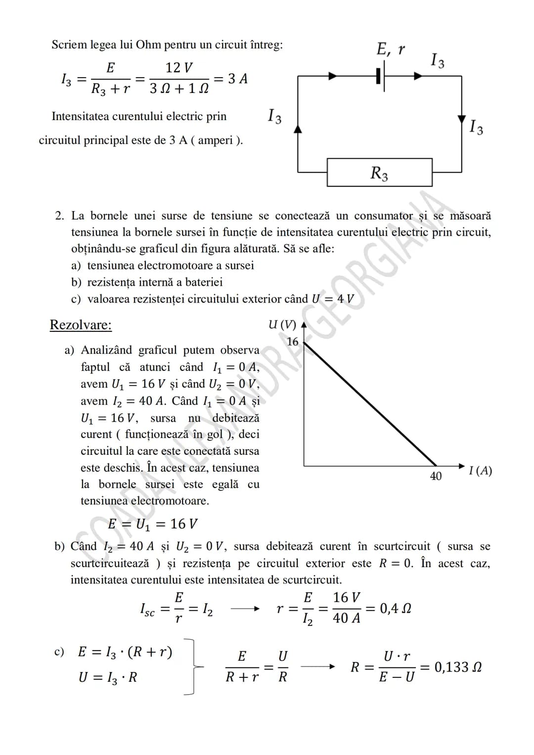 --- OCR Start ---
Rezistenţa unui conductor
Experimental se constată că valoarea rezistenței unui conductor omogen, liniar, la
temperatură c