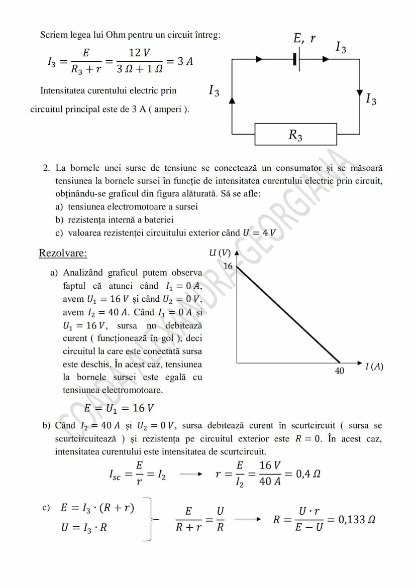 --- OCR Start ---
Rezistenţa unui conductor
Experimental se constată că valoarea rezistenței unui conductor omogen, liniar, la
temperatură c