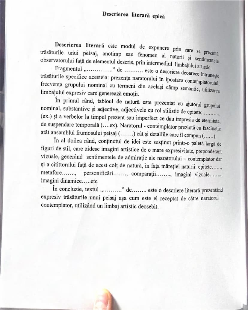 # GENUL DRAMATIC (I)
-argumentare-
Opera literară
..(titlul), de
(numele
autorului), aparţine genului dramatic, întrucât ideile și sentiment