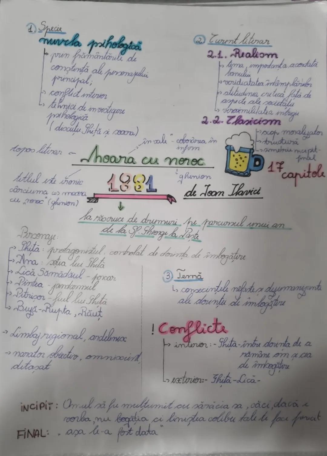 Moara cu Noroc: Schiță Logică