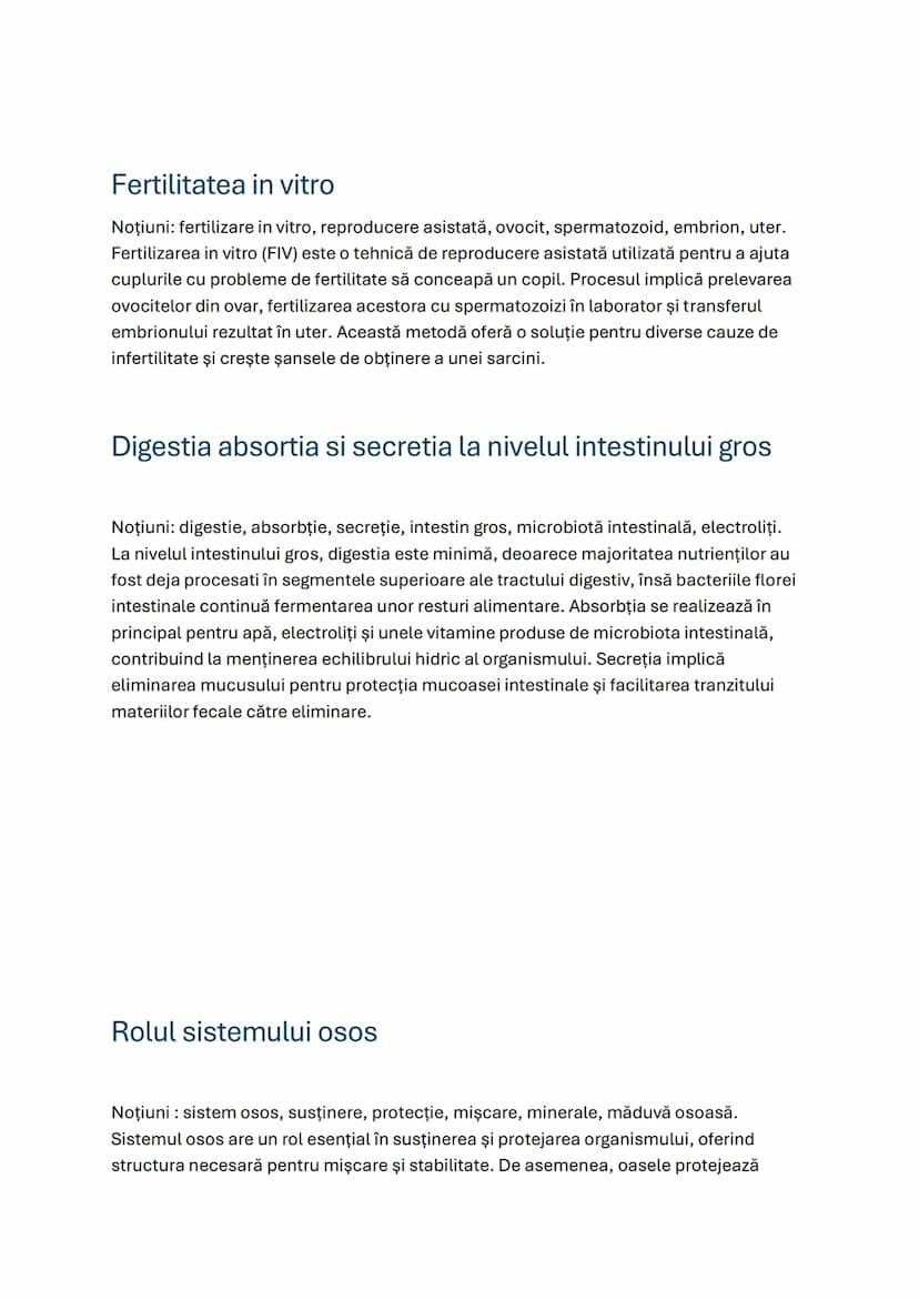 --- OCR Start ---
Funcţia heterocatalitică a materialului genetic
1
Fiziologia intestinului gros...
1
Concepţia şi naşterea.
1
Transportul s