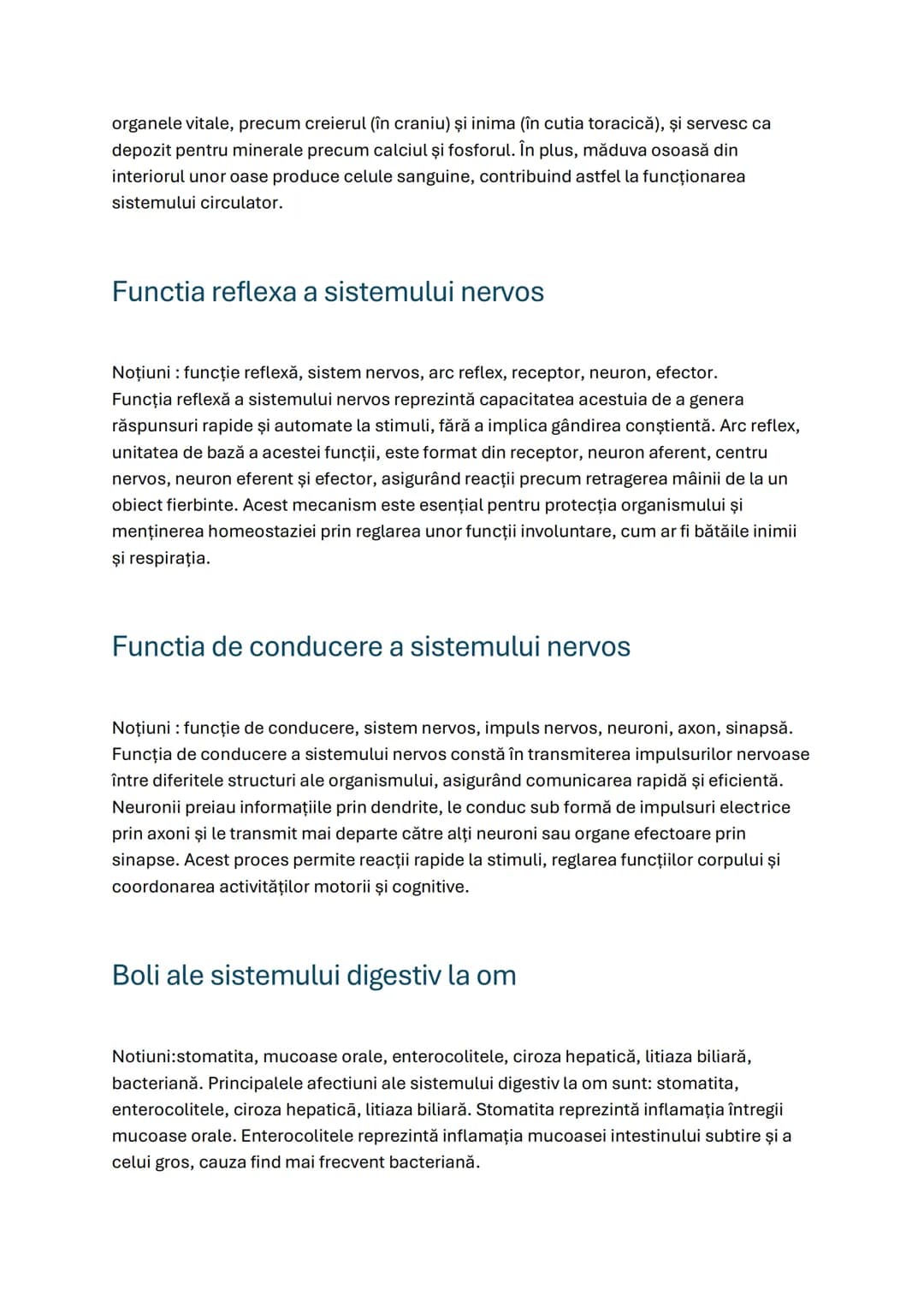 --- OCR Start ---
Funcţia heterocatalitică a materialului genetic
1
Fiziologia intestinului gros...
1
Concepţia şi naşterea.
1
Transportul s