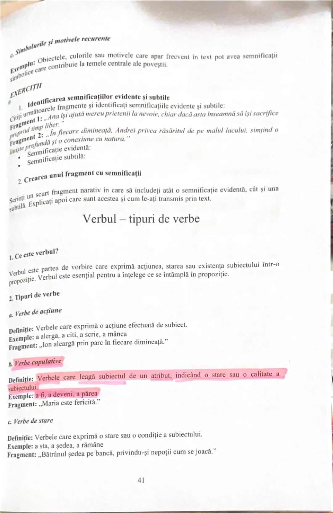 --- OCR Start ---
c. Simbolurile si motivele recurente
Exemplu: Obiectele, culorile sau motivele care apar frecvent in text pot avea semnifi