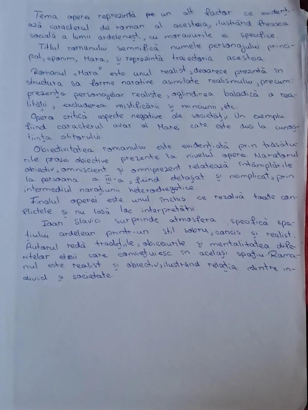 # -MARA

-> Demonstraţi că romanul "Mara" de Ioan Sla-
vici este un raman realist abiectiv

Genul epic este un gen literar care se concentre