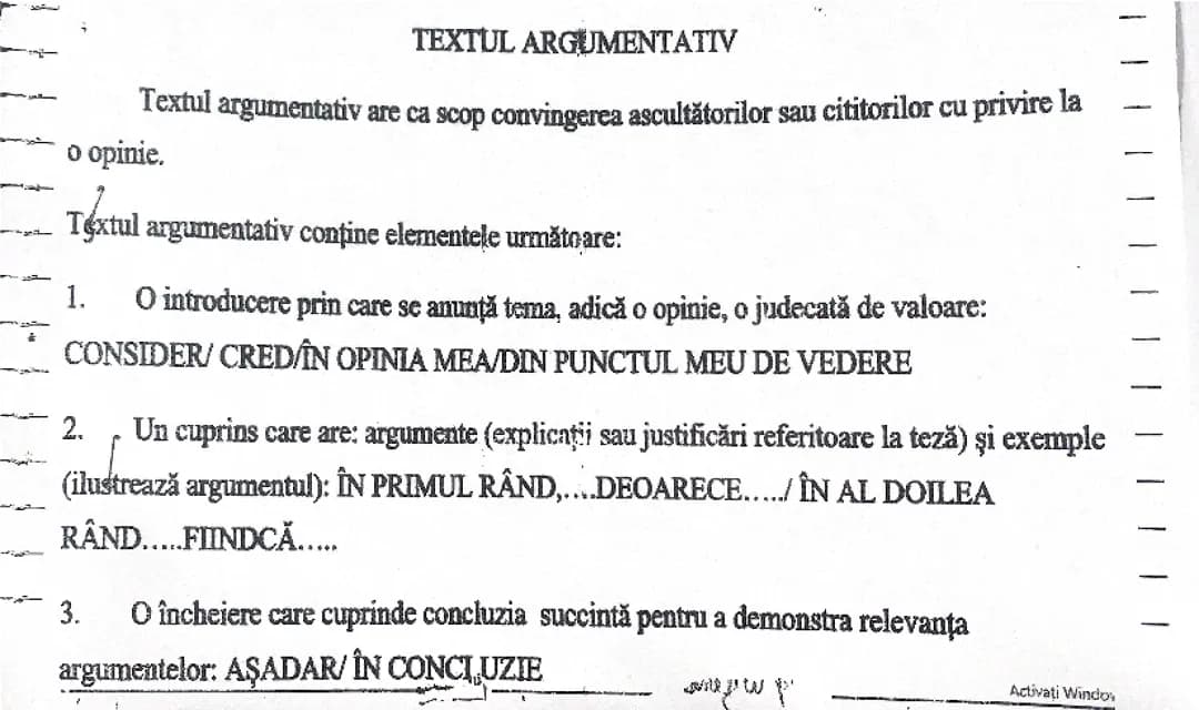 PLAN TEXT -Argumentativ 