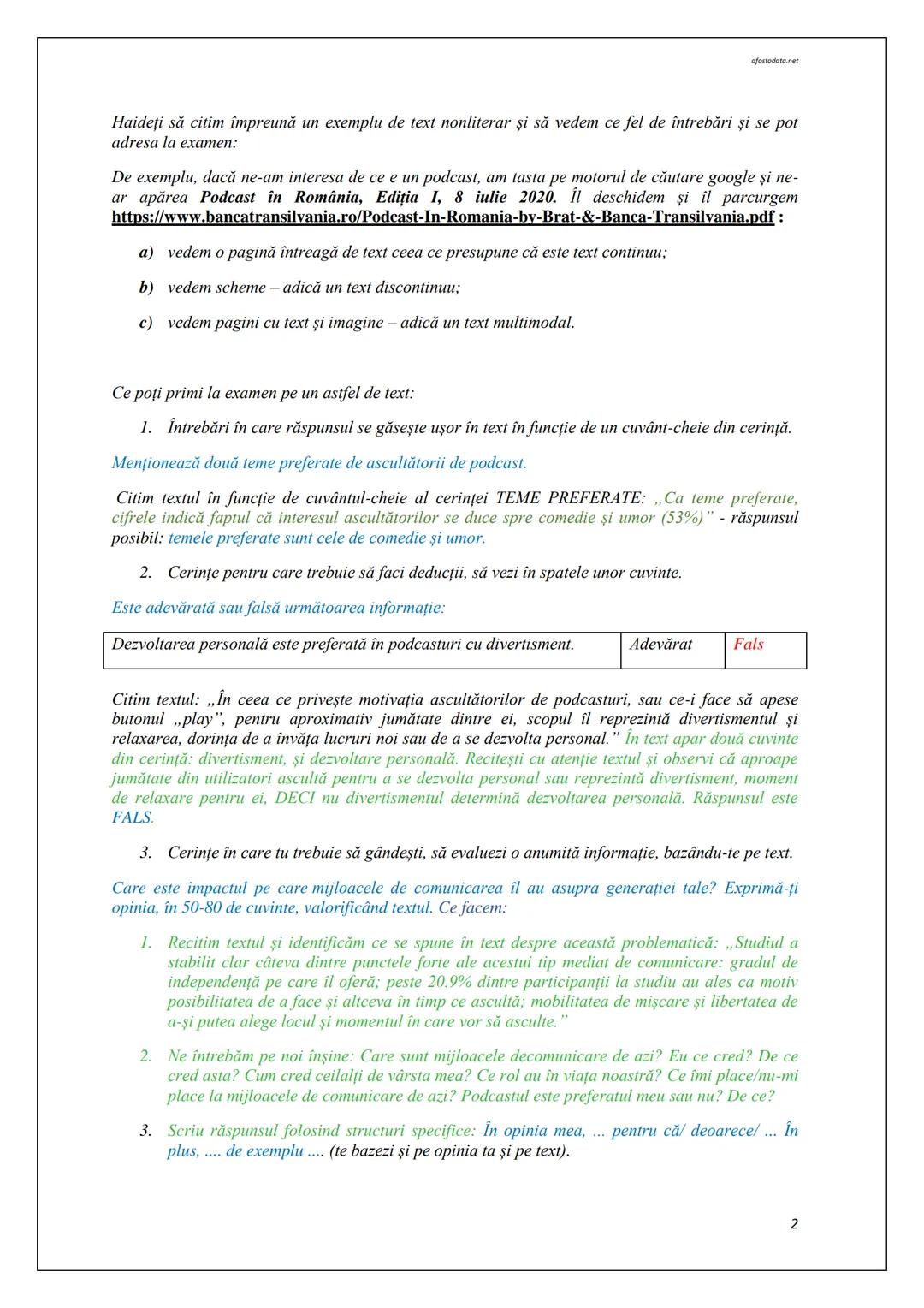 # Cum citim un text nonliterar?
afostodata.net

Obiective/Context

a) să definim textul nonliterar;

b) să prezentăm tipurile de texte nonli