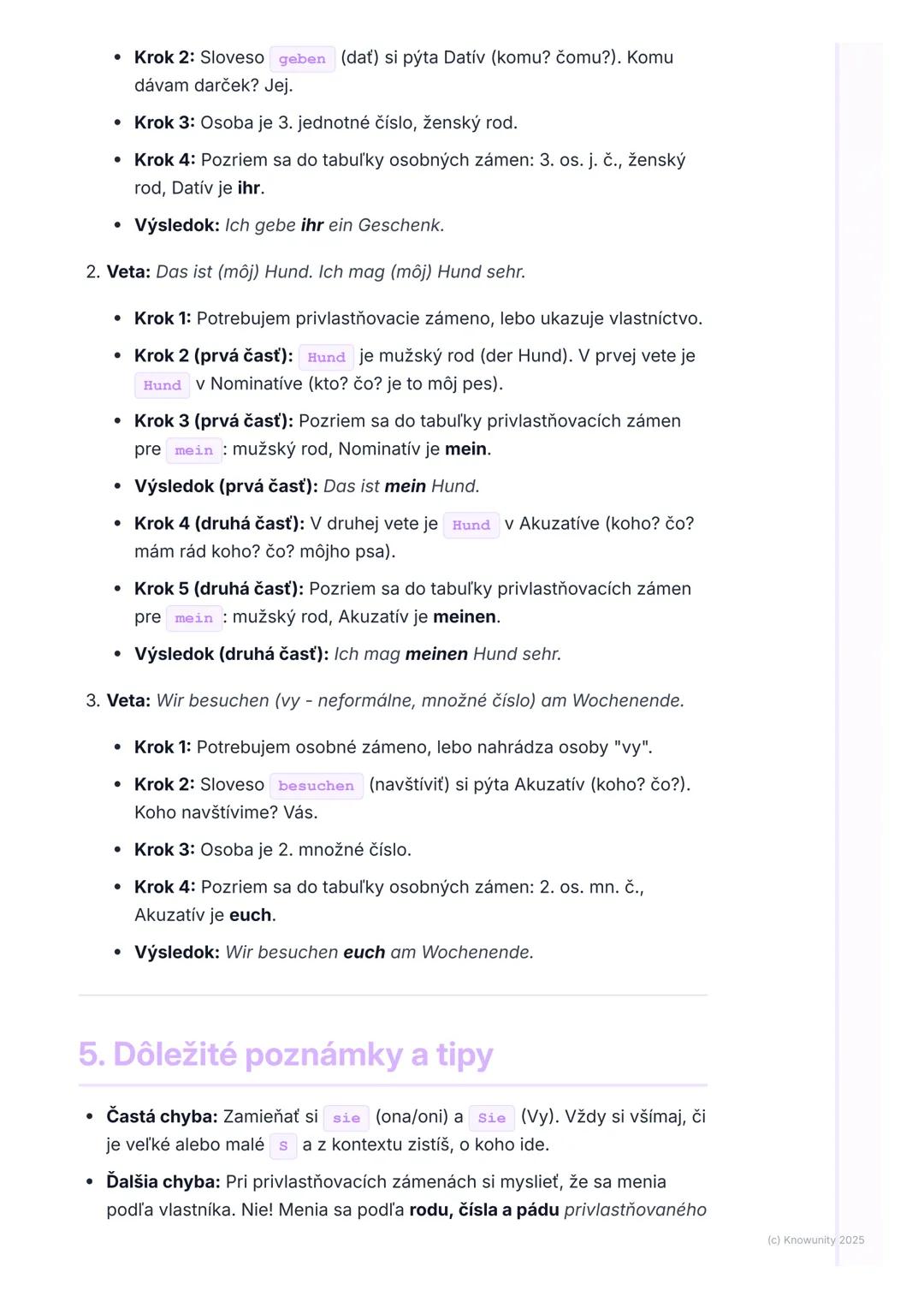 # Osobné a privlastňovacie
# zámená

## 1. Prehľad

Ahojte! Dnes si zopakujeme veľmi dôležitú tému z nemčiny - osobné a
privlastňovacie záme