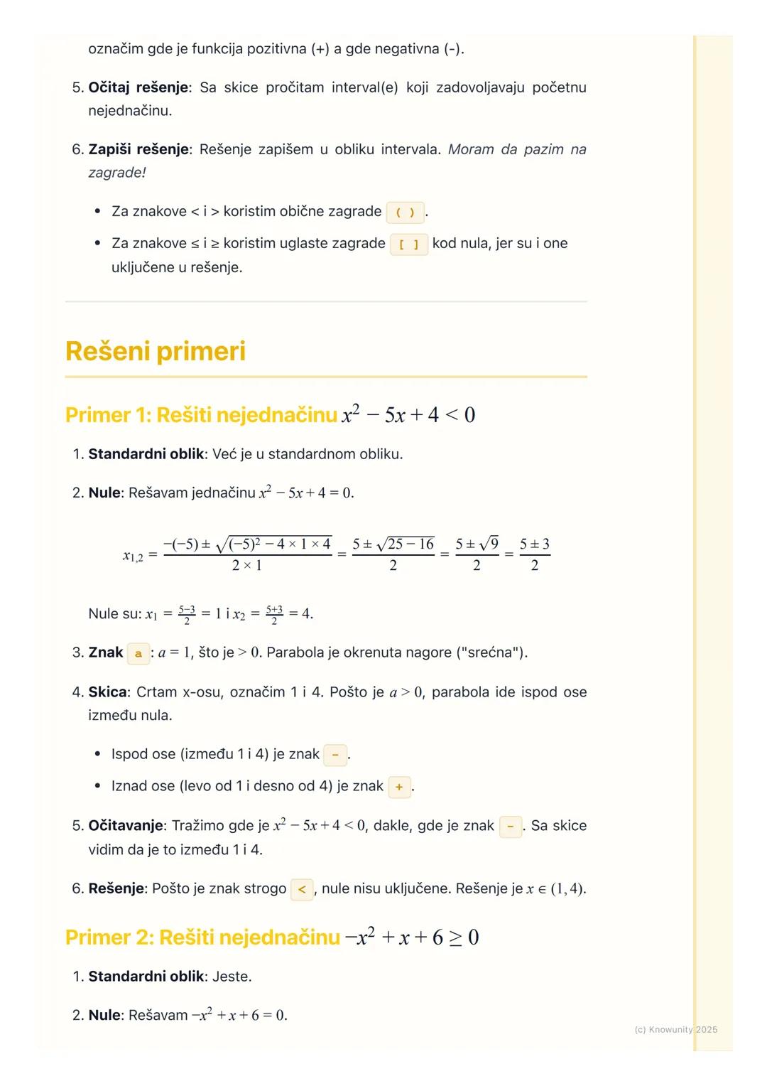 # Kvadratne nejednačine

# Uvod u kvadratne nejednačine

Kvadratne nejednačine su nejednačine gde se nepoznata $x$ pojavljuje na
drugi stepe