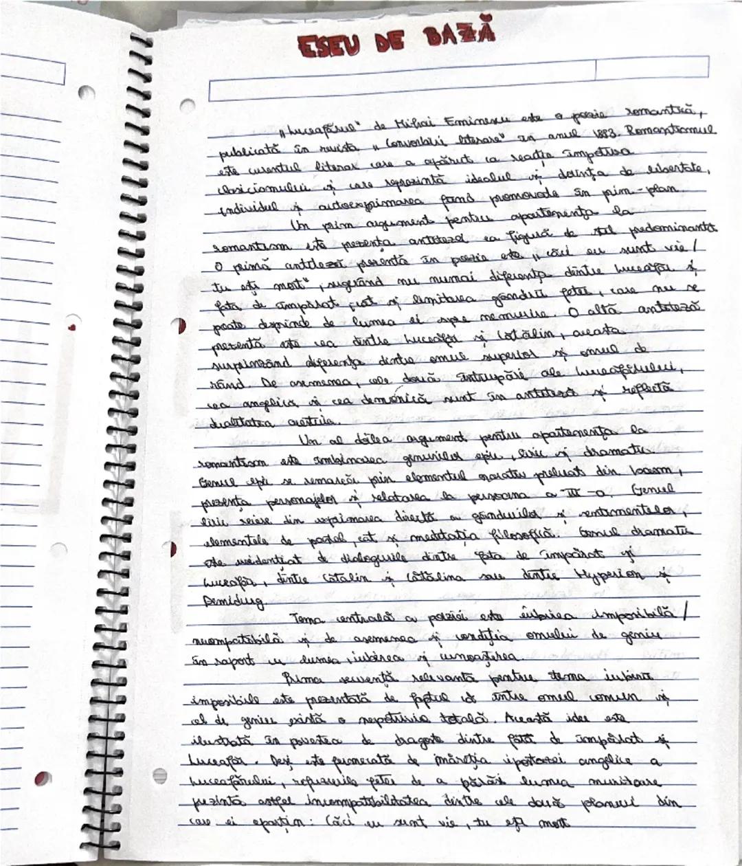 ## LUCEAFĂRUL

MIHAI EMINESCU
1883 # ESEU DE BAZA
Luceafărul de Mihai Eminescu este a praia romantică,
publicată în revista "Convorbiri lite