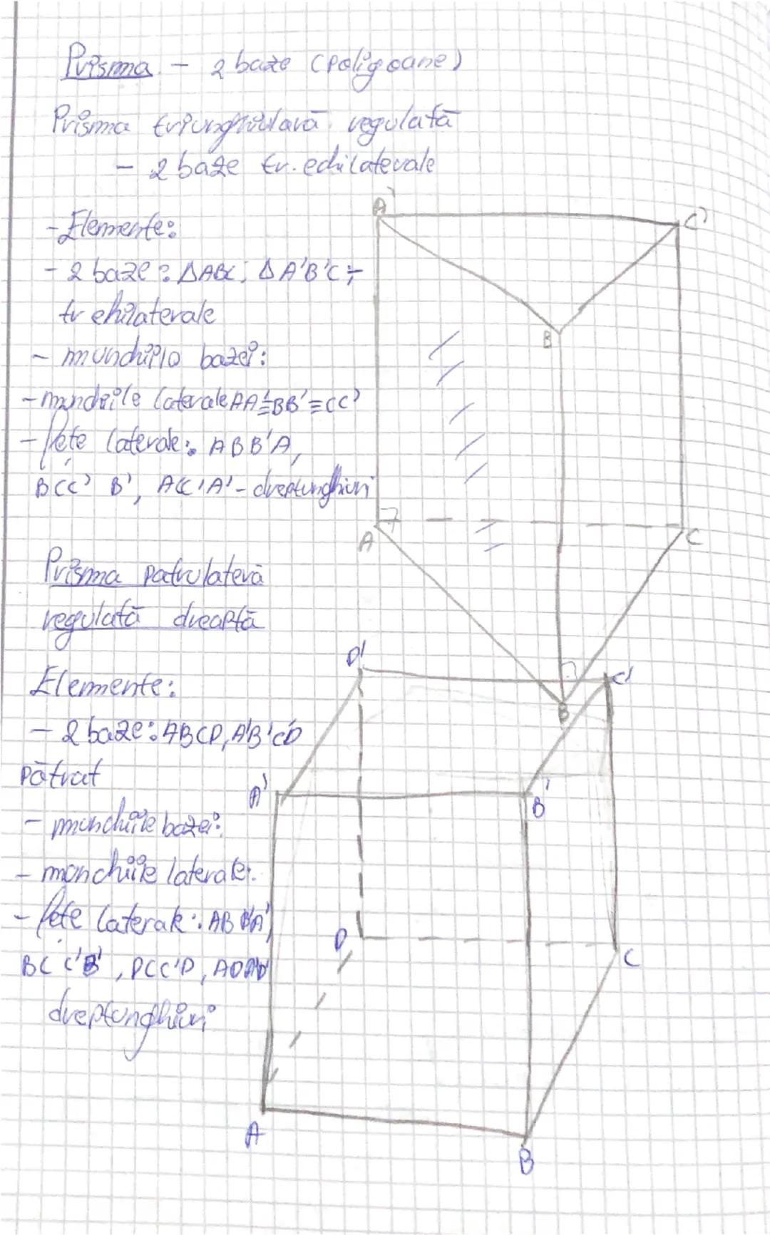 --- OCR Start ---
Piramida
Corpor geometrice
- baza - poligion
- varl
Poligon vegulat: triunghi echiladera, patret,
fecugan ng
Perarm Peta E