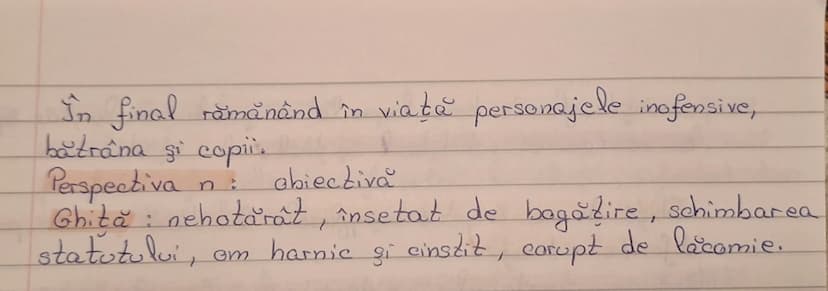 --- OCR Start ---
Moara eu noroc
Joan Slavici
Huvelă realistă psihologică
Tema: dorința de îmbogăţire, dezumanizarea personajul
principal pt