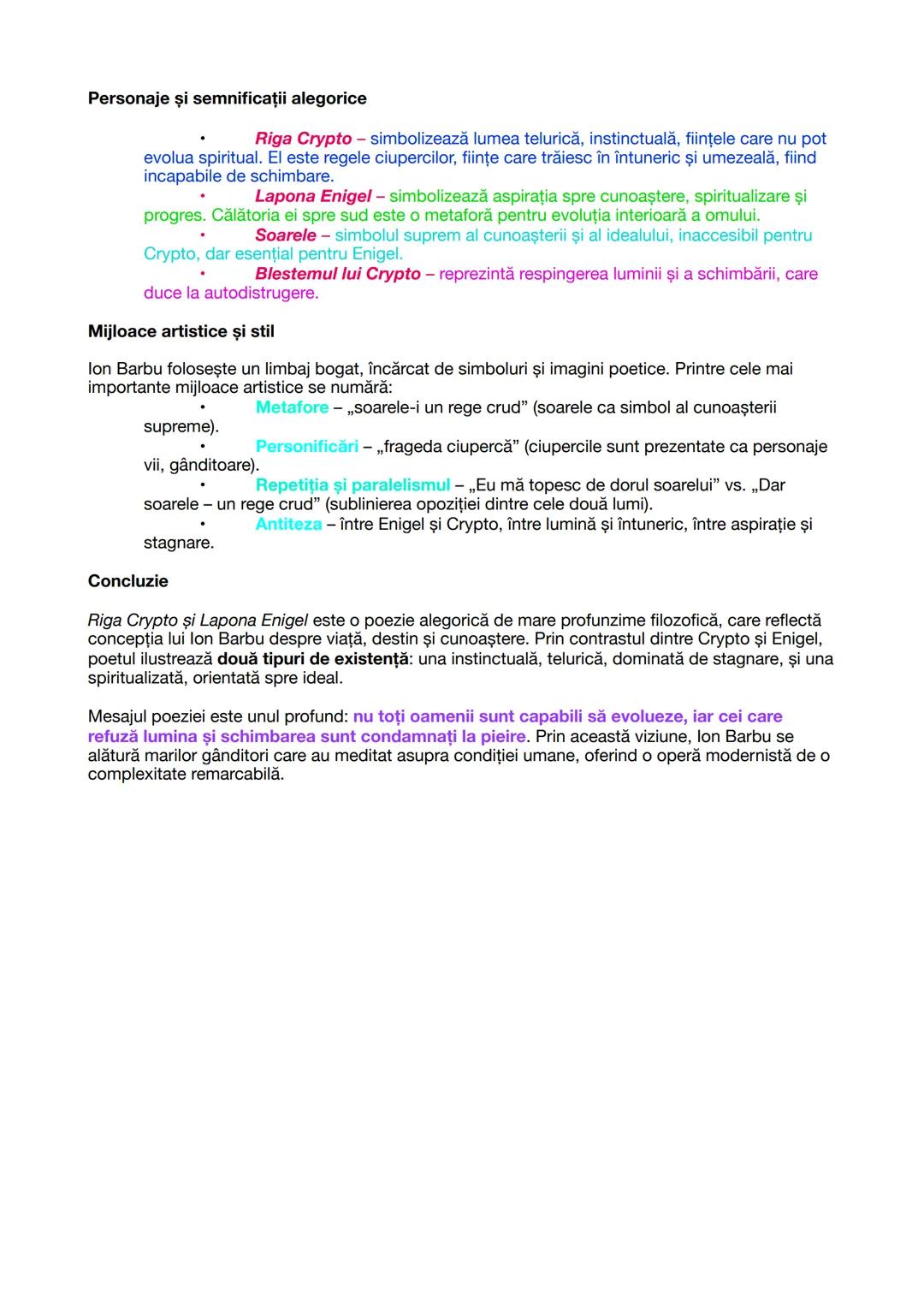 # ,,Riga Crypto și Lapona Engel”

de Ion Barbu

# Introducere

Ion Barbu este unul dintre cei mai importanți poeți ai modernismului românesc