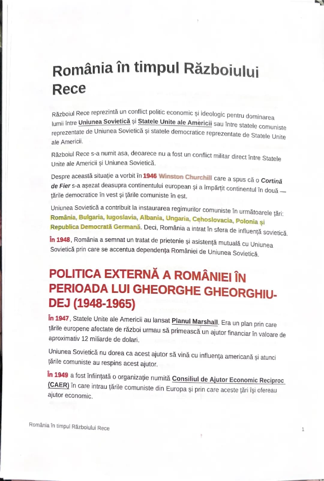 razboiul rece gheorghe gheorghiu-dej