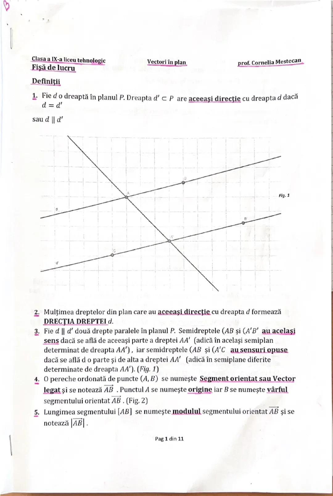 Matematică-Vectori