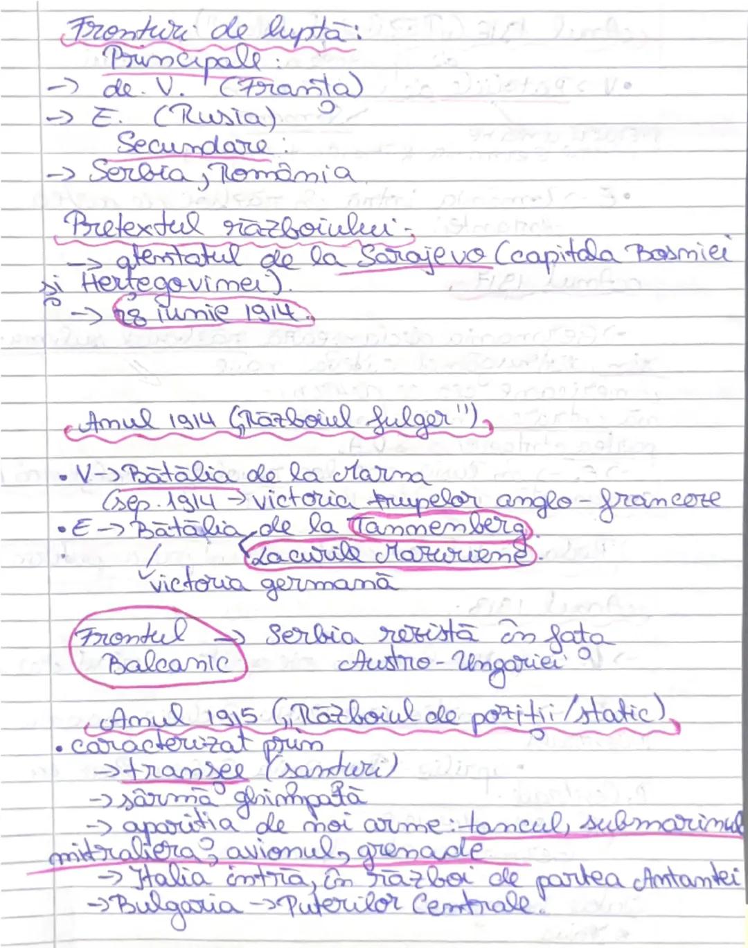 Primul Razboi Mondial
(1914-1918)

Caurell:

lupta Marilor Puteri pt:
*   sfere de influenta
*   colonii

→formarea celor doua aliante
> Ewu