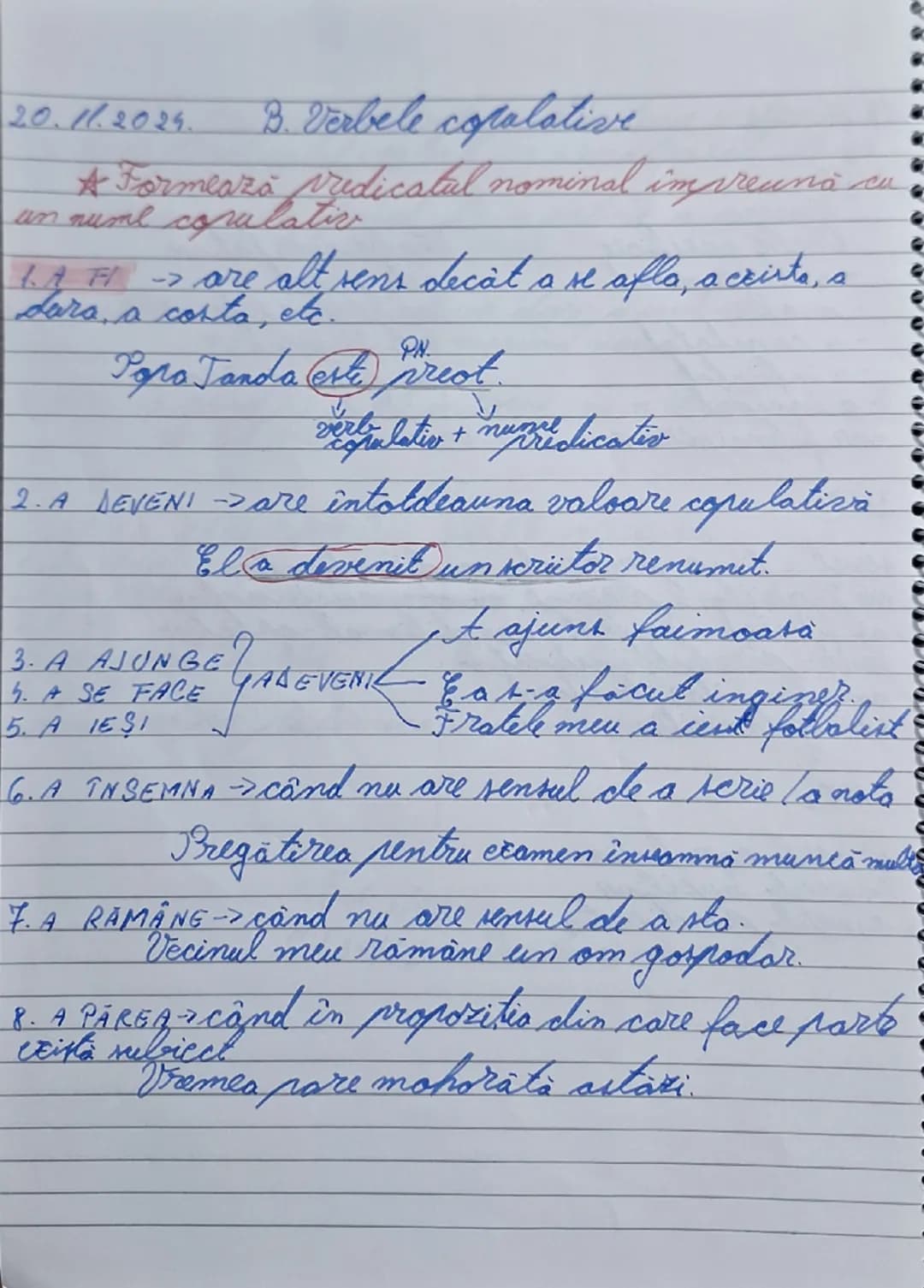 --- OCR Start ---
19.11.2024
Verbal
Eu citesc o stire nouă.
PN
Mirela este veselă aproape tot timpul.
PV\rightarrow Predicat verbal
PN\right